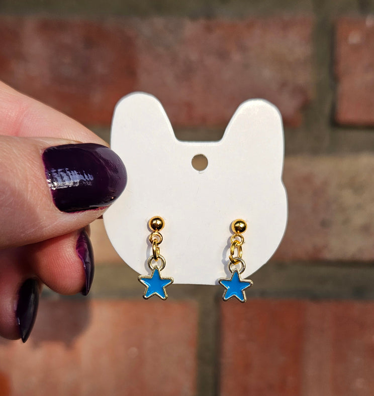 Studs with blue star