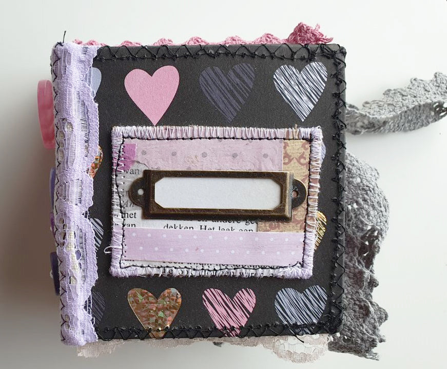 Dream Journal with hearts and ribbons
