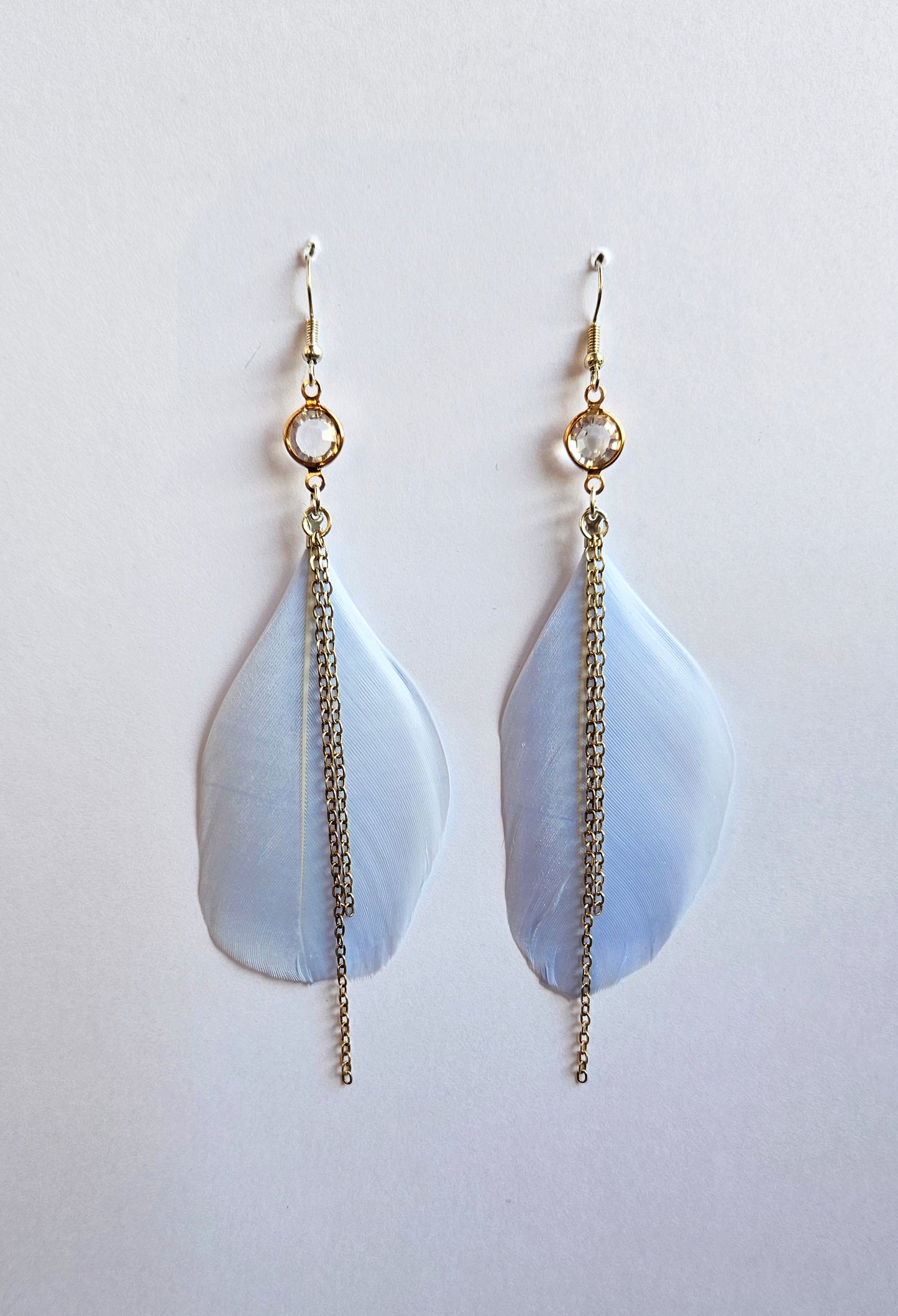 Feather & cord earrings