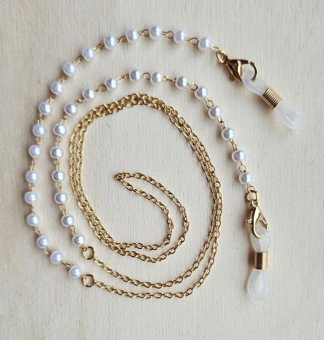 Gold pearl brillenkoord