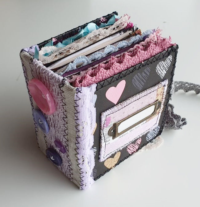 Dream Journal with hearts and ribbons