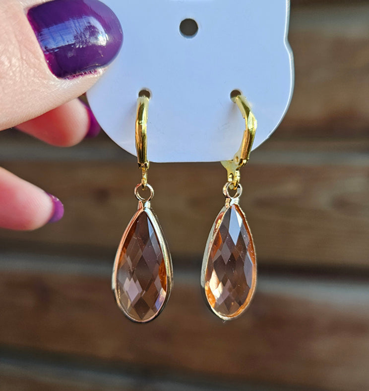 Earrings with large drops
