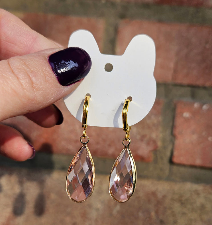 Pink Drop Earrings