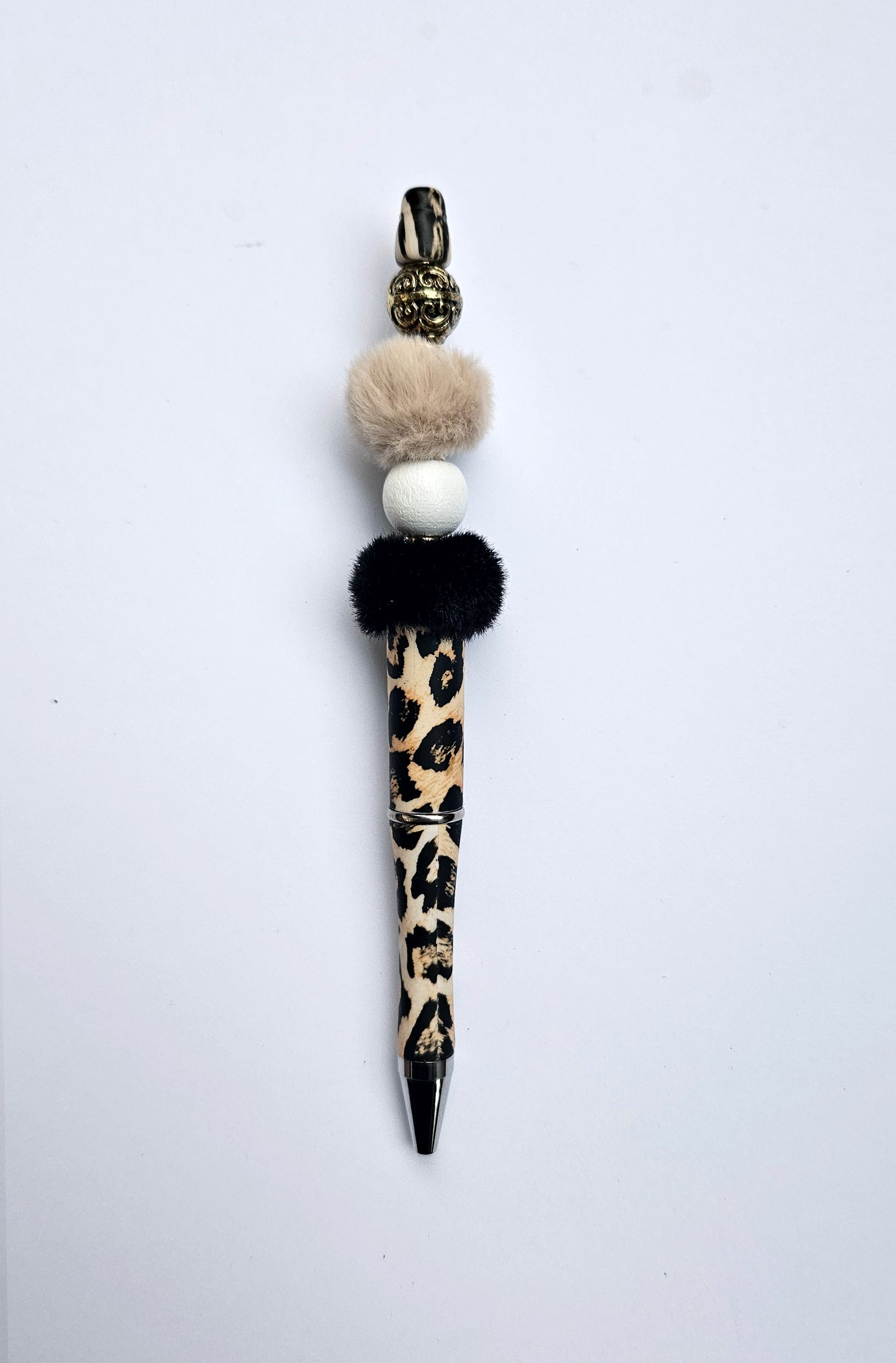 Tiger print bead pen