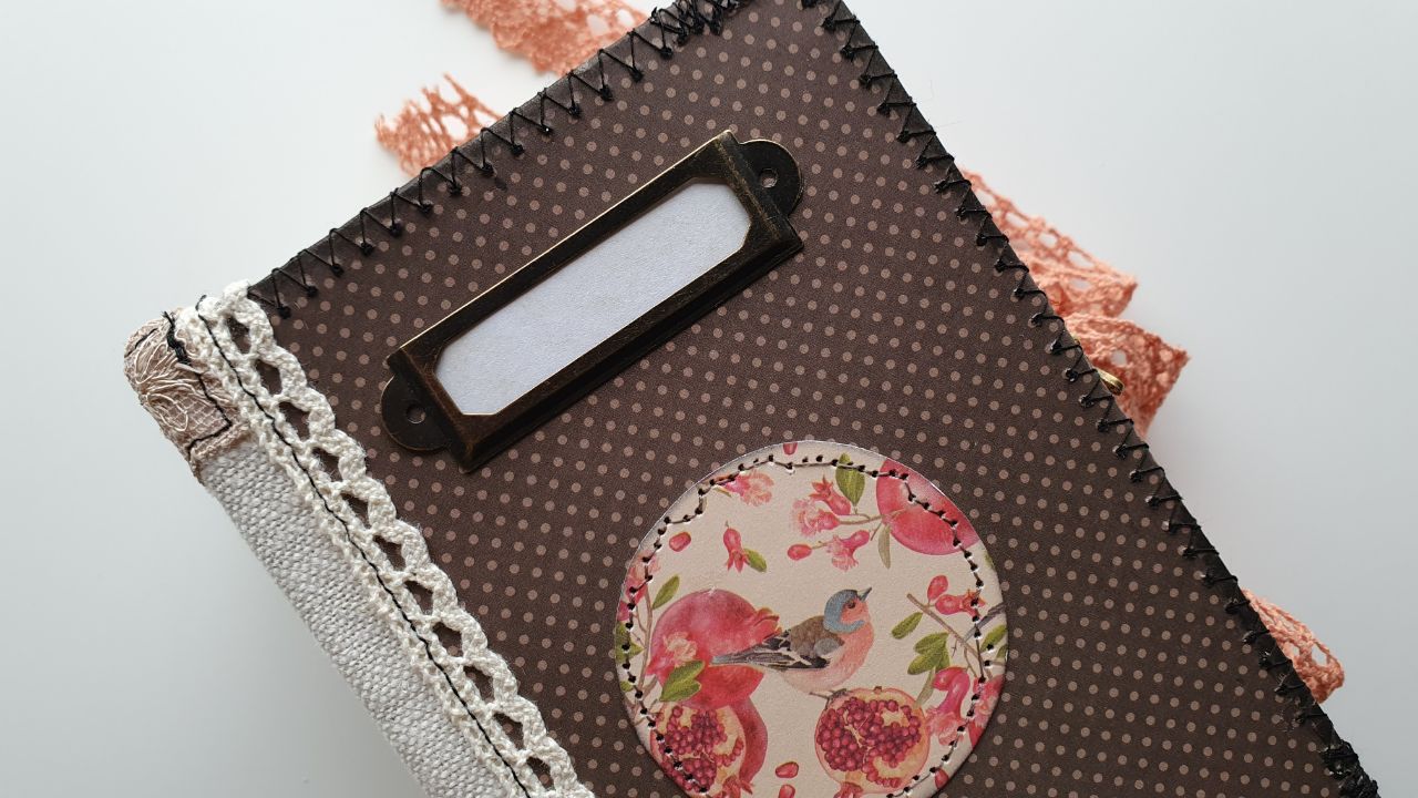 Autumn diary with embroidery