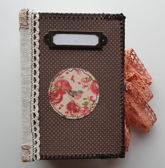 Herbsttagebuch mit Stickerei