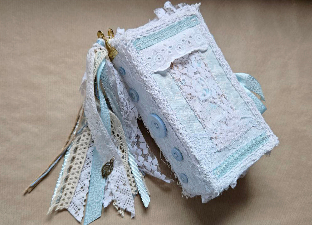 Vintage book with lace