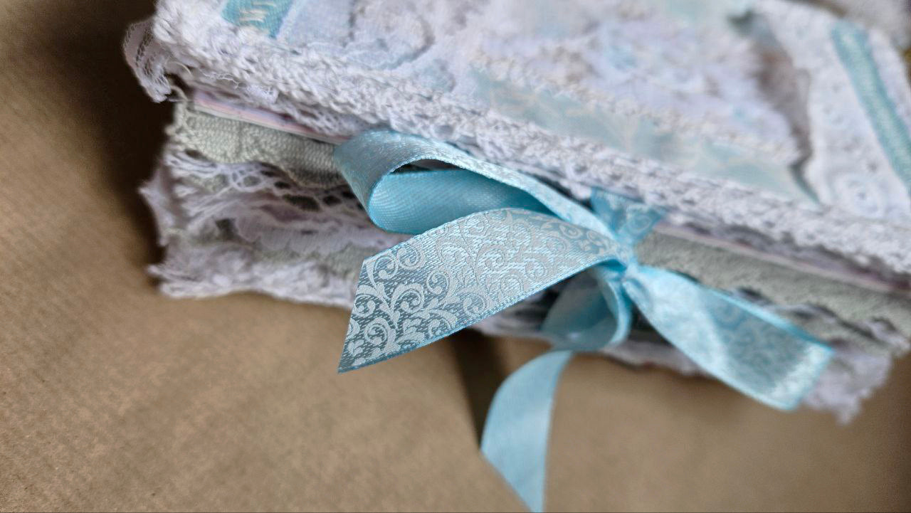 Vintage book with lace