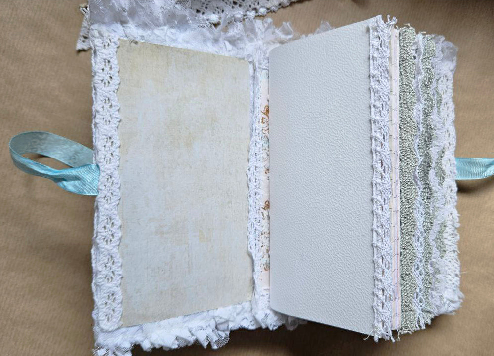Vintage book with lace