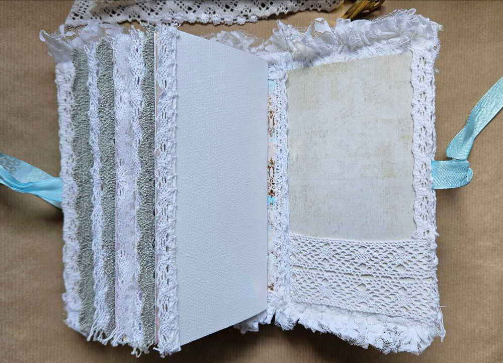 Vintage book with lace