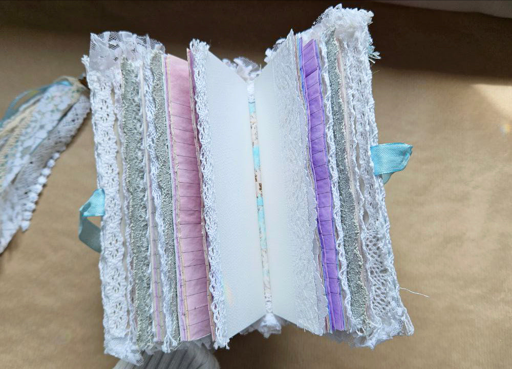 Vintage book with lace