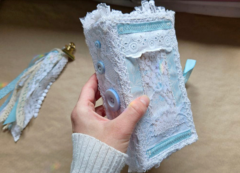 Vintage book with lace