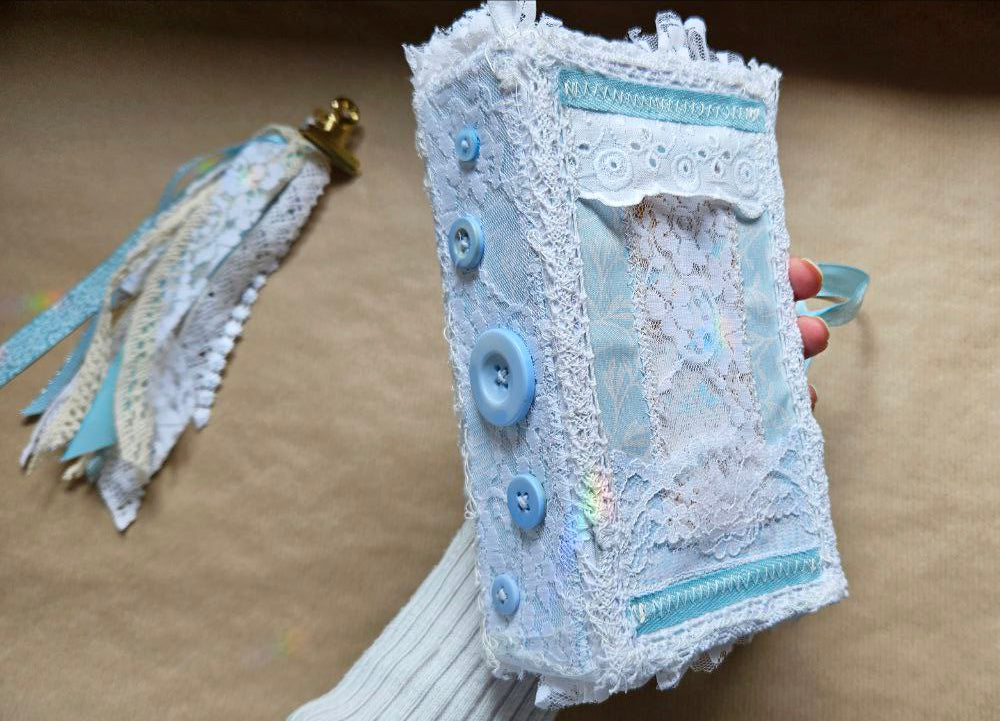 Vintage book with lace